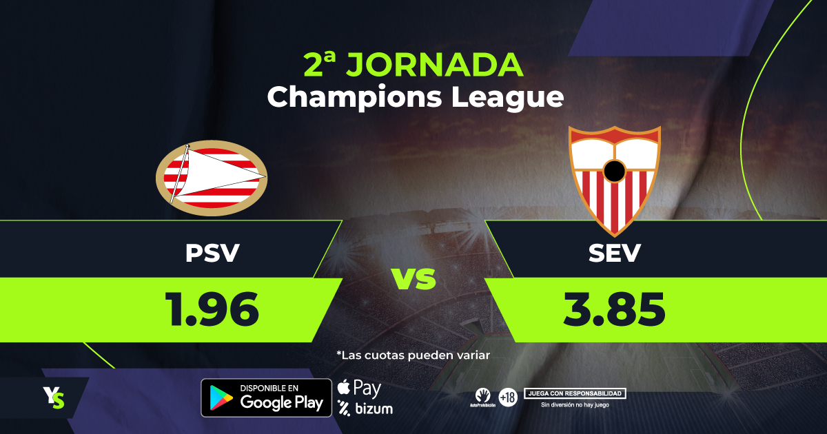 Segunda jornada de Champions: PSV vs Sevilla
