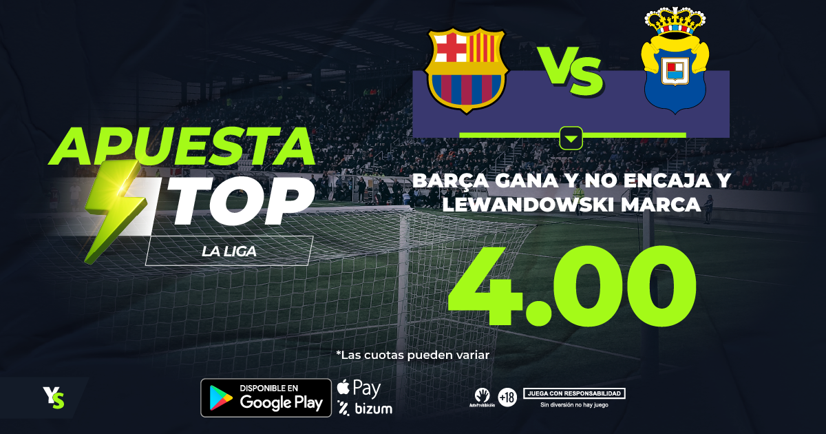Apuesta Top con la defensa del Barça y el gol de Lewandowski
