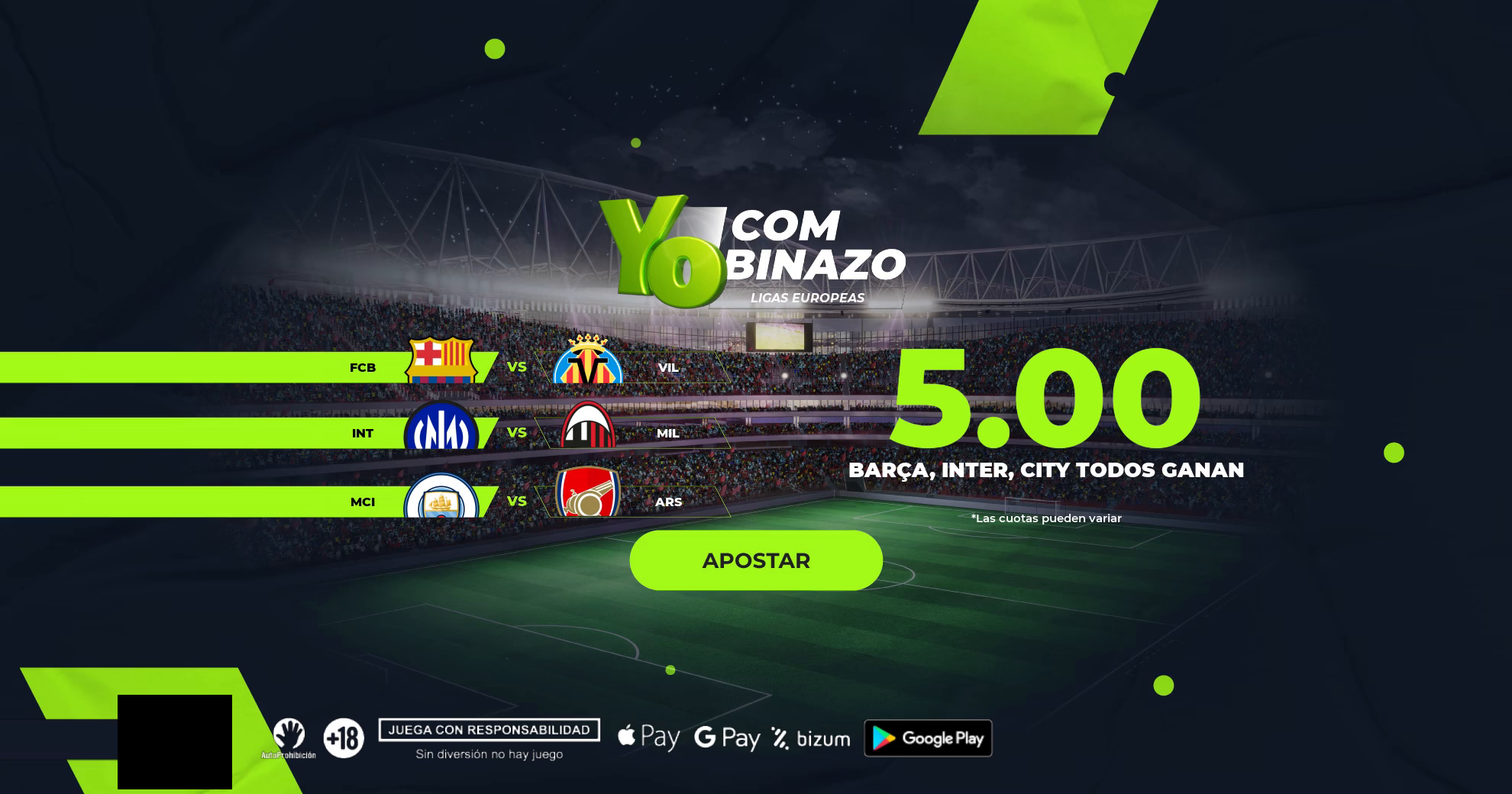 Liga, Premier y Serie A en el YoCombinazo del fin de semana