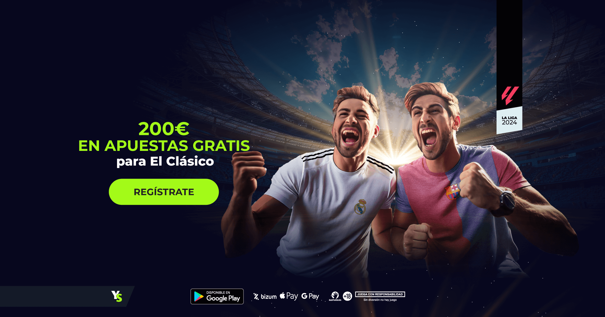 ¡Sorteamos 200€ en Apuestas Gratis para el Madrid vs Barça!