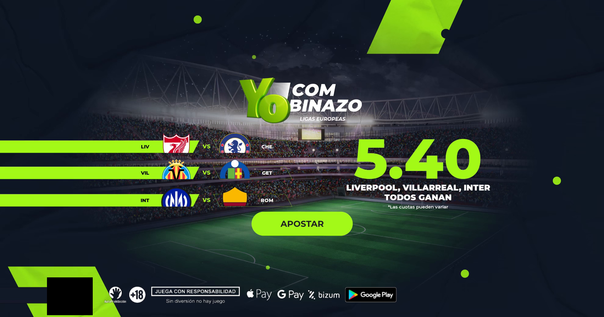 Premier League, Liga y Serie A para un YoCombinazo de 5.40