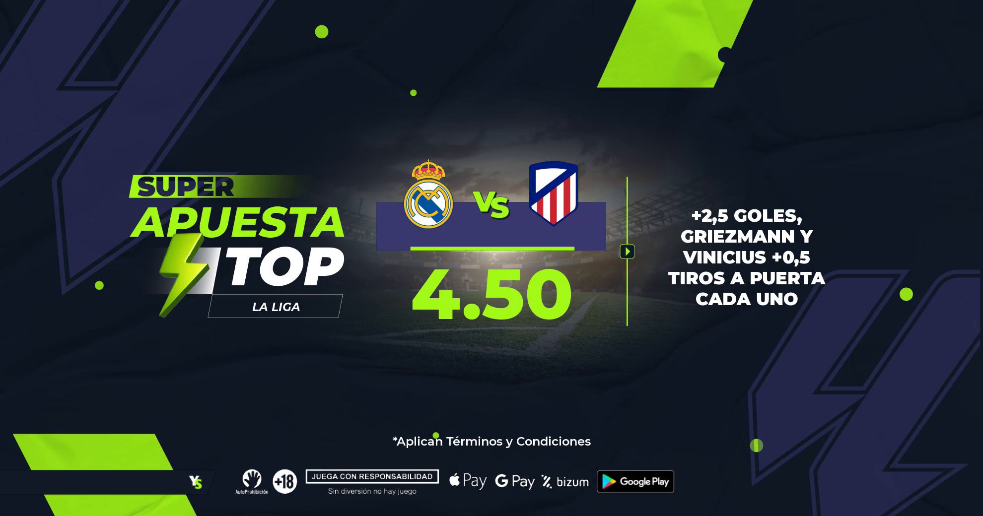 Goles y tiros a puerta en la Super Apuesta Top del Derbi