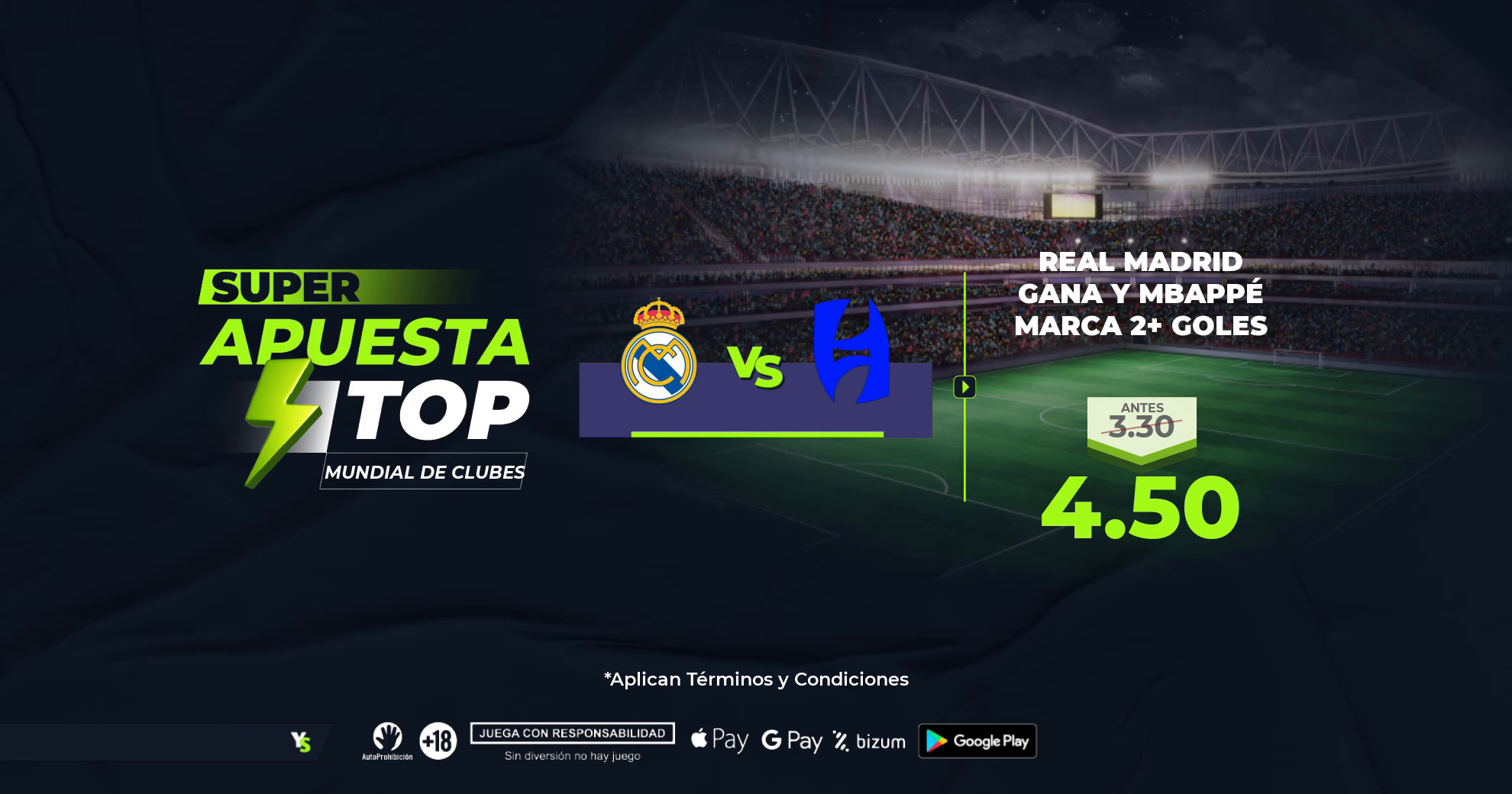 Doblete de Mbappé para alcanzar la cuota 4.50