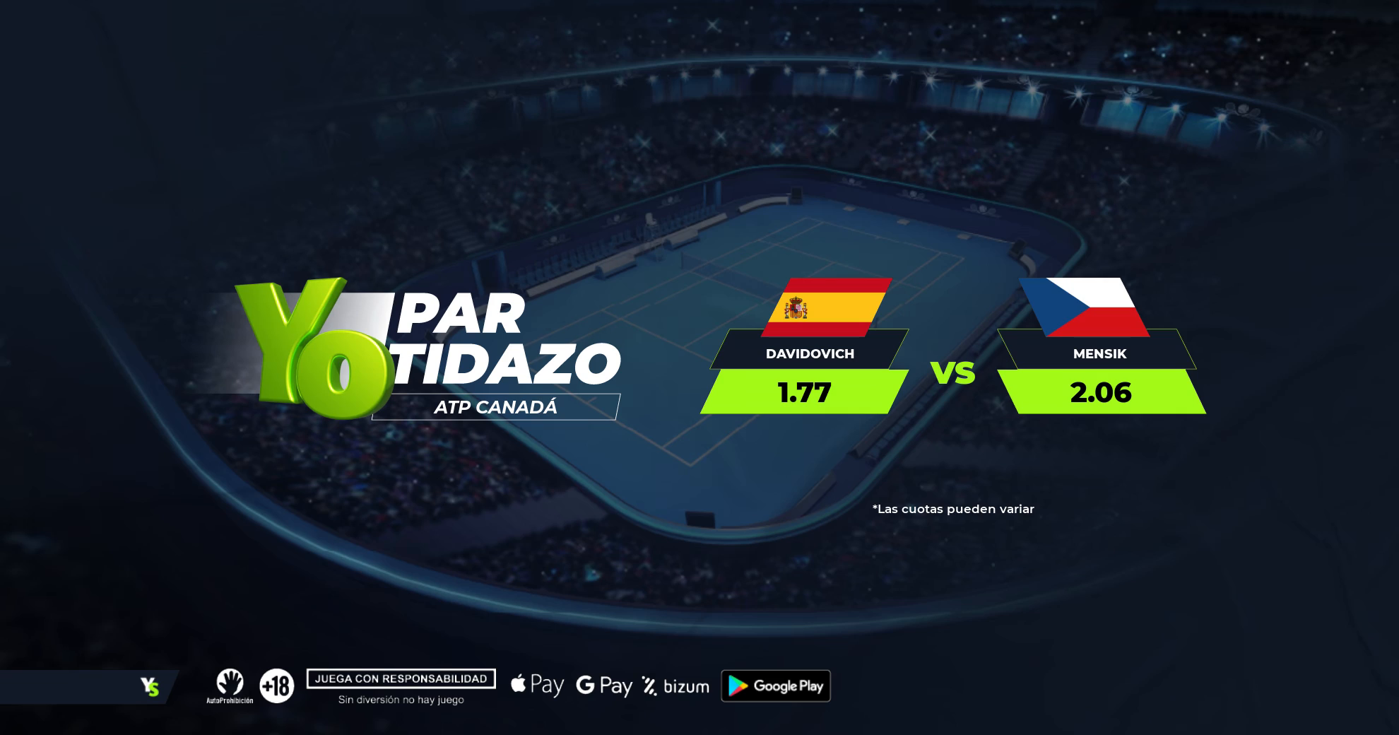 Alejandro Davidovich vs Jakub Mensik: el español renace en el Open de Canadá