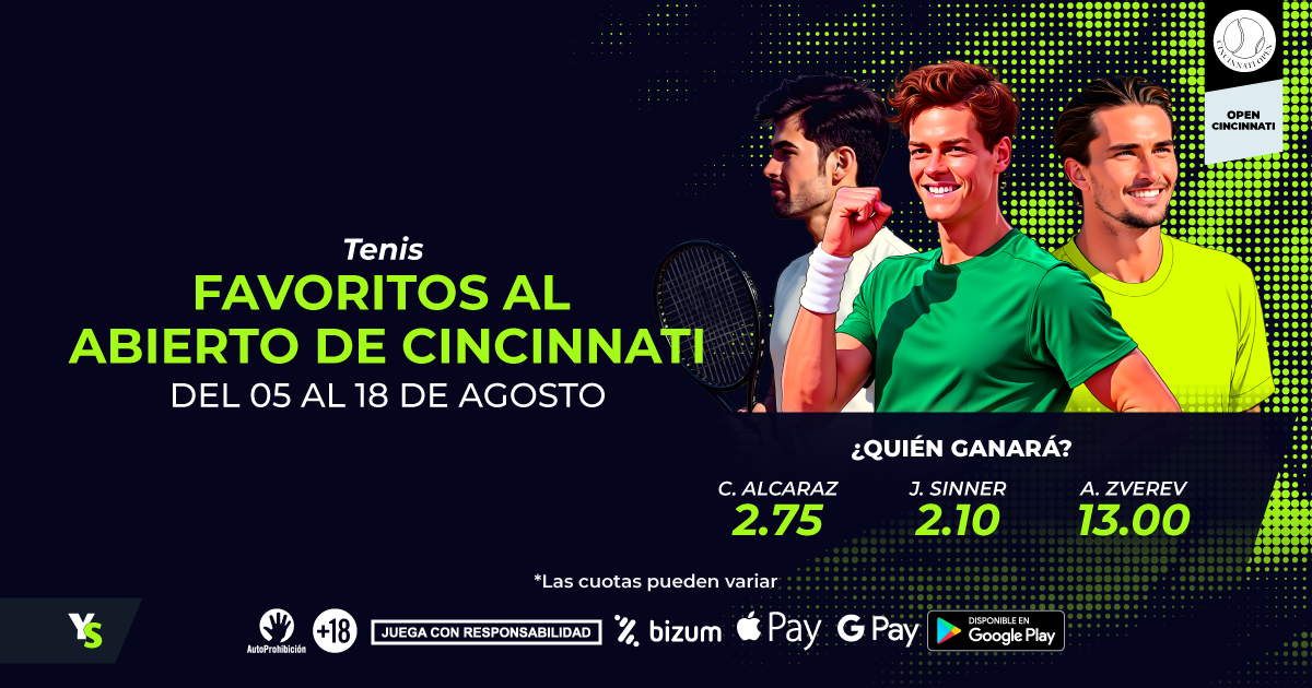 Carlos Alcaraz vs Jannik Sinner: pronóstico, horario y dónde ver la final del Masters 1.000 de Cincinnati