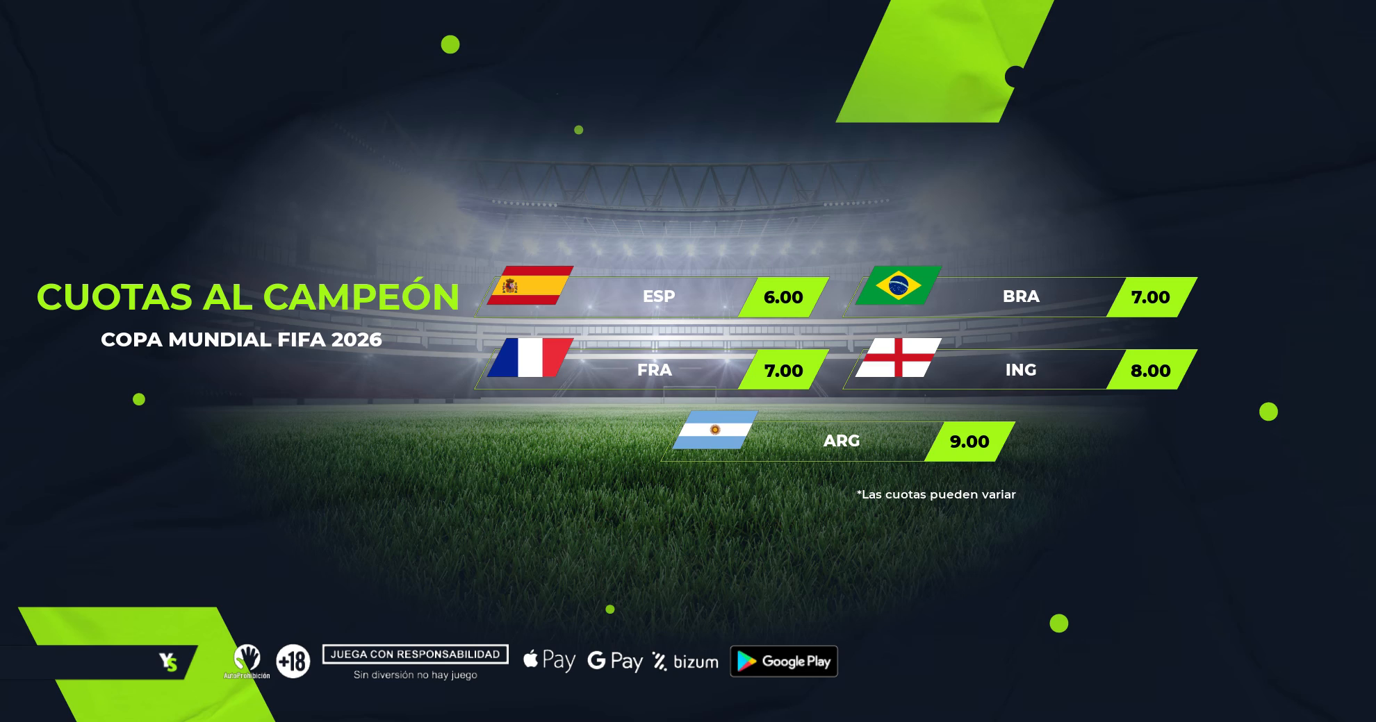 Ganador del Mundial: España lidera la lista de favoritos