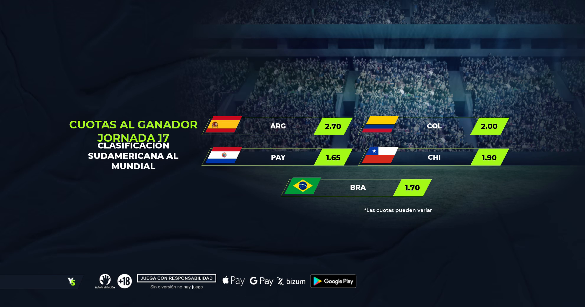 Clasificación Sudamericana: Los pronósticos de la Jornada 17