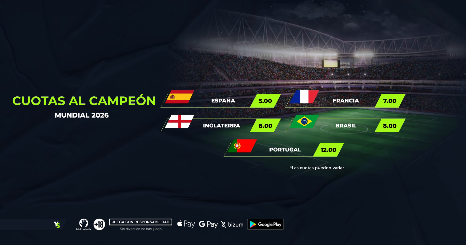¡España, favorita para el Mundial 2026!